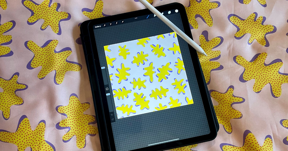 Foto av iPad och mönster